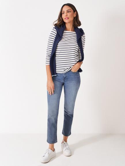 Crew Clothing Relaxed Straight Jeans, Light Blue - view 2, Light Blue