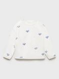 Mango Baby Cotton Animal Print Jumper, White