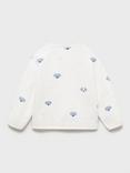 Mango Baby Cotton Animal Print Jumper, White