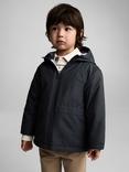 Mango Kids' Javier Hooded Quilted Coat, Charcoal