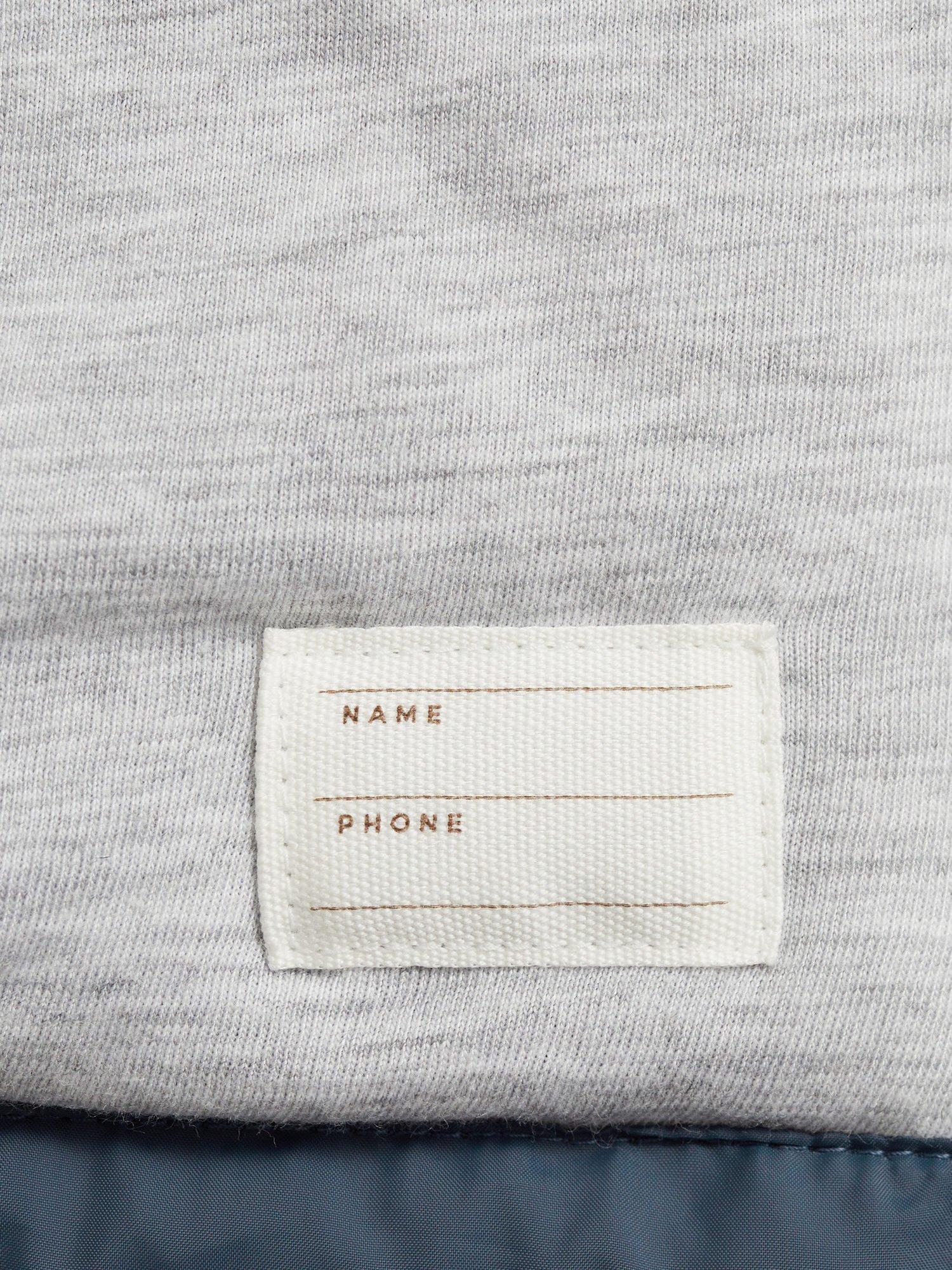 Product image 4 of 6, which shows Mango Kids' Jorge Hooded Quilted Coat, Medium Blue, 12-18 months