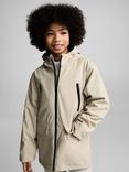 Mango Kids' Ramon Hooded Parka Coat, Light Pastel Brown