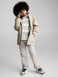 Mango Kids' Ramon Hooded Parka Coat, Light Pastel Brown