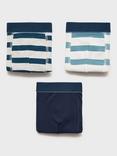 Mango Kids' Kodak Stripped Boxer Briefs, Pack of 3, Navy