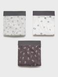 Mango Kids' Weekend Cotton Blend Boxer Briefs, Pack of 3, Medium Grey