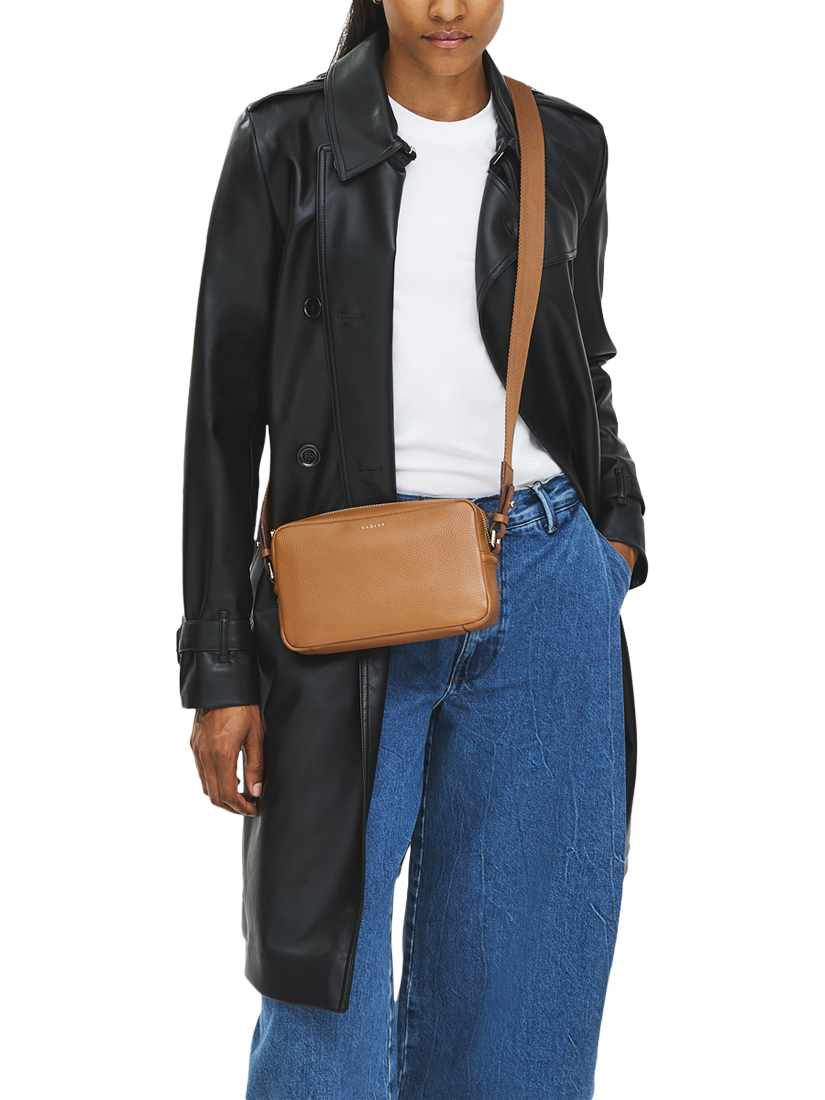 Product image 5 of 5, which shows Radley Tavistock Mini Leather Crossbody Camera Bag, Mid Brown