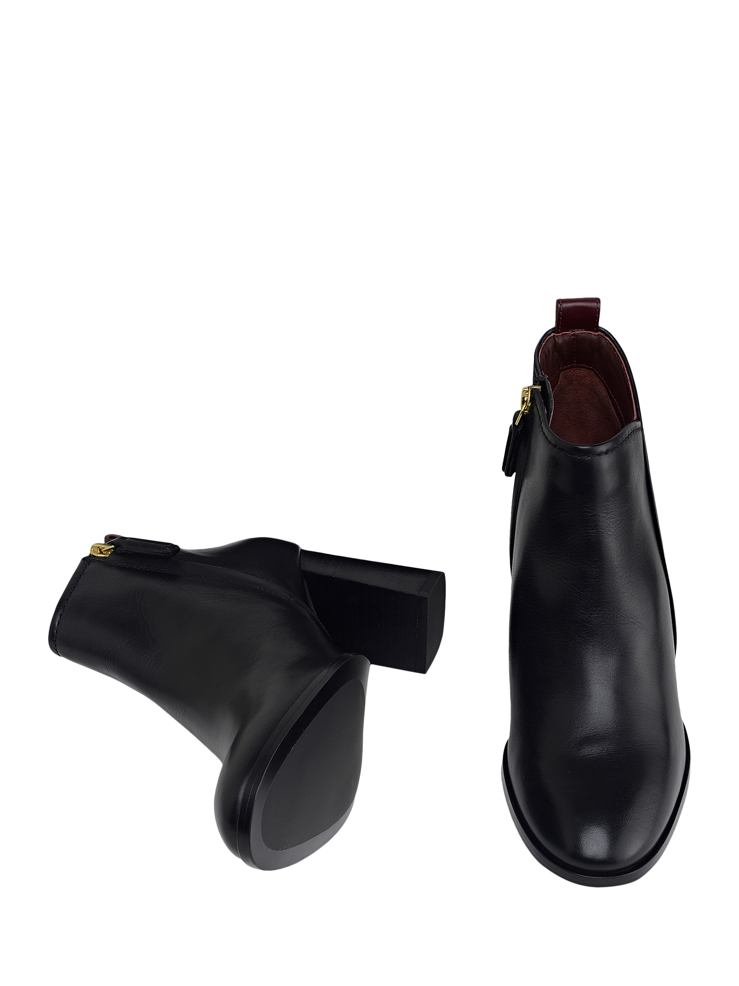 Product image 3 of 4, which shows Radley Tulip Walk Leather Curve Booties, Black, 4