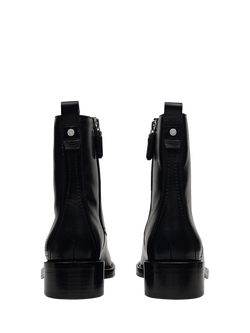 Radley Rotherhithe Street Leather Military Lace Up Boots, Black - view 2, Black