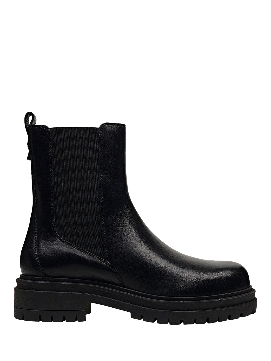 Radley Durham Crescent Leather Chunky Square Toe Chelsea Boots, Black
