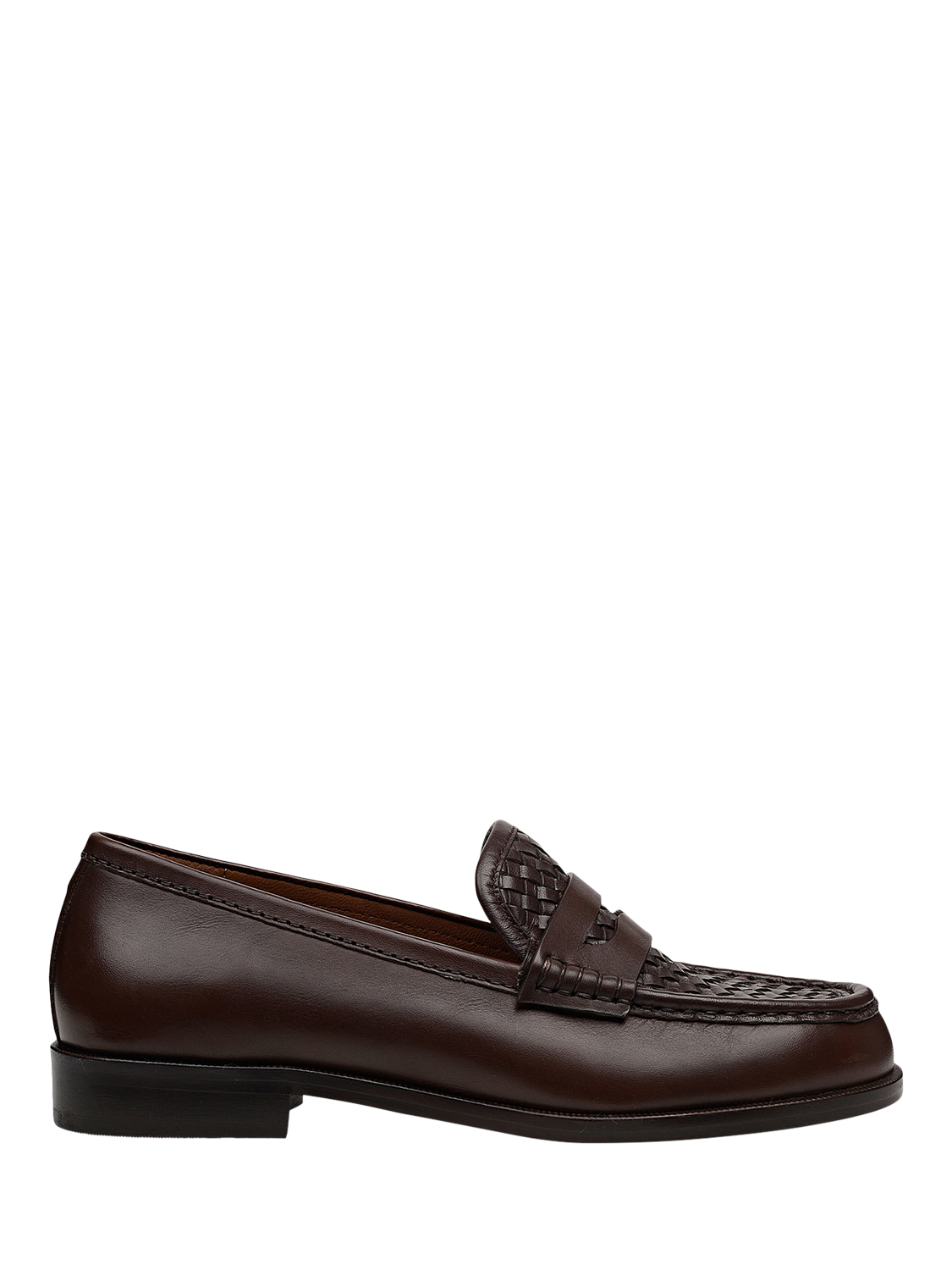 Radley Threadneedle Row Leather Penny Loafers, Dark Brown
