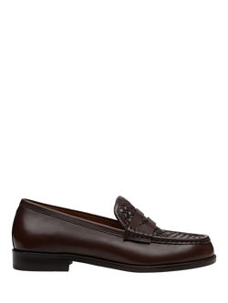 Radley Threadneedle Row Leather Penny Loafers, Dark Brown