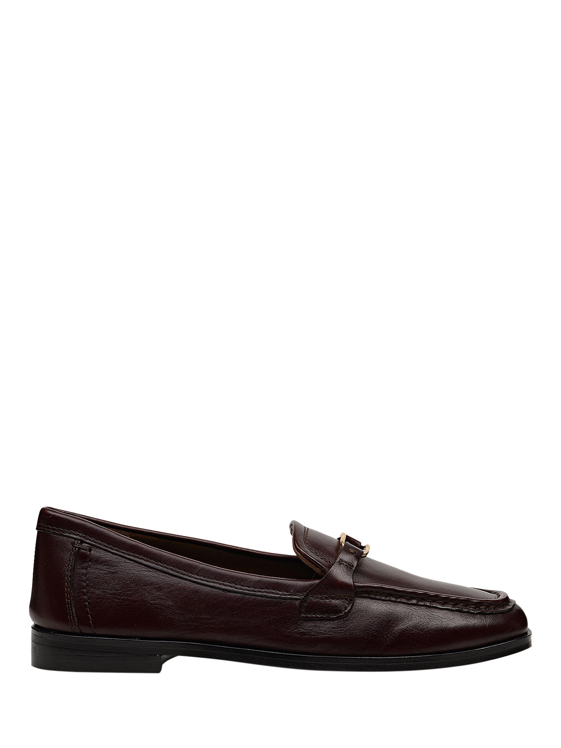 Product image 1 of 3, which shows Radley Stockton Row Leather Trim Square Toe Loafers, Dark Red, 4