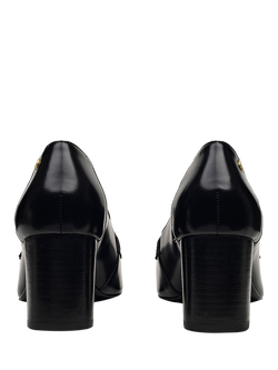 Radley Stockton Mews Leather Trim Block Heel Loafers, Black - view 2, Black