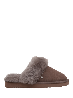 Radley Maple Lane Classic Shearling Cuff Mule Slippers, Mink