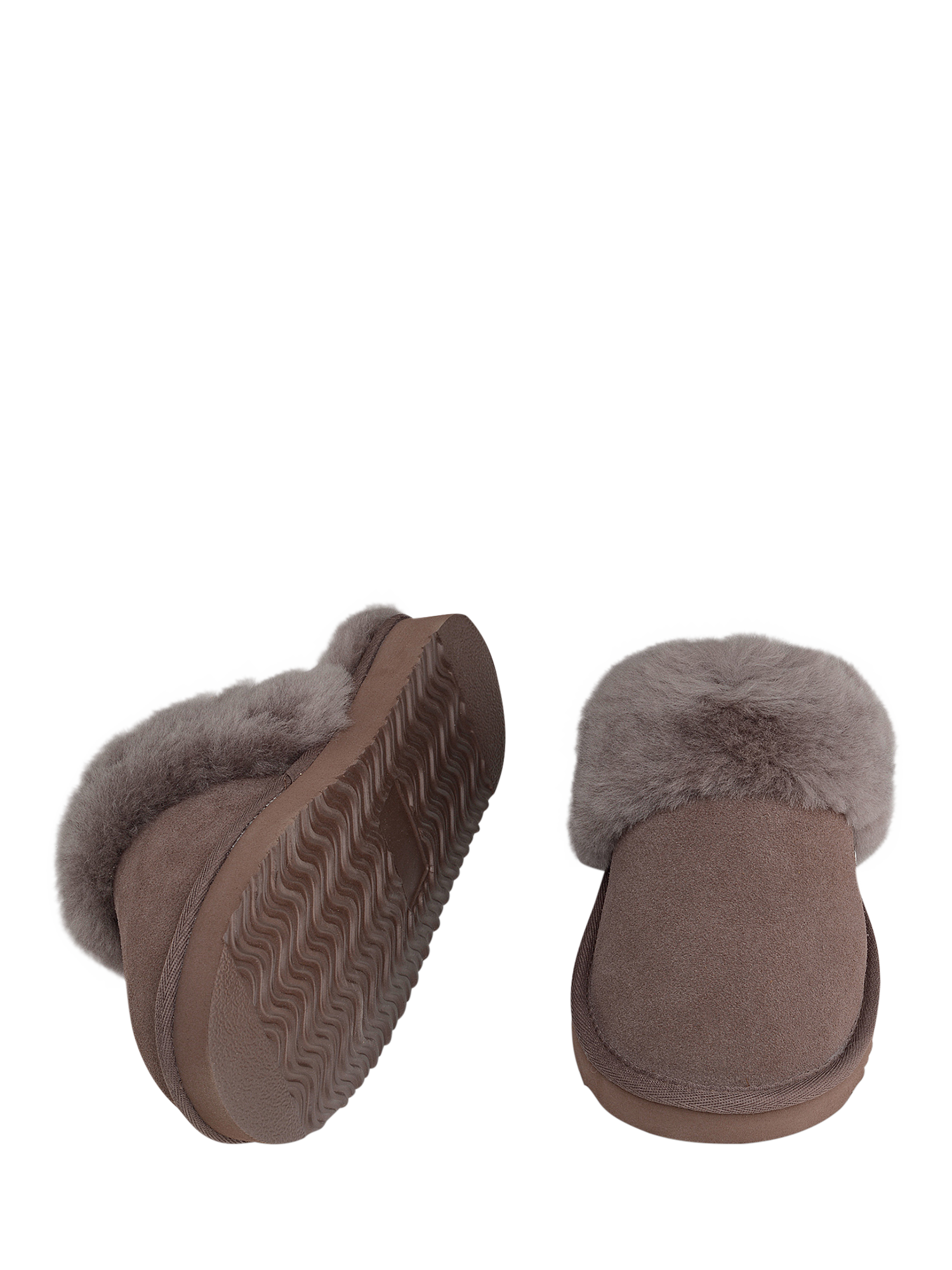 Product image 3 of 4, which shows Radley Maple Lane Classic Shearling Cuff Mule Slippers, Mink, 3