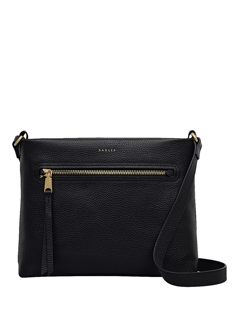 Product image 1 of 5, which shows Radley Pickwick Leather Crossbody Bag, Black
