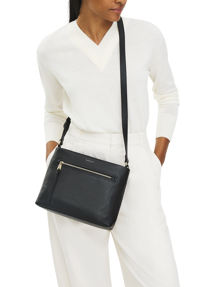 Product image 5 of 5, which shows Radley Pickwick Leather Crossbody Bag, Black