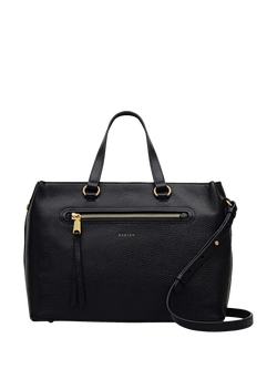 Radley Pickwick Leather Grab Bag, Black