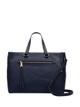 Radley Pickwick Leather Grab Bag, Dark Blue