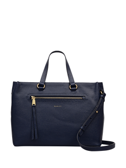 Radley Pickwick Leather Grab Bag, Dark Blue