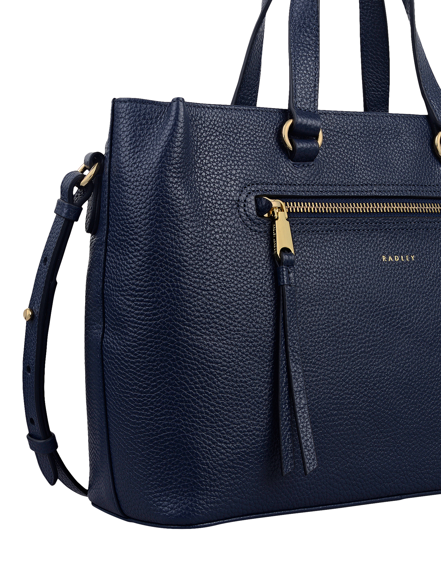 Product image 4 of 5, which shows Radley Pickwick Leather Grab Bag, Dark Blue