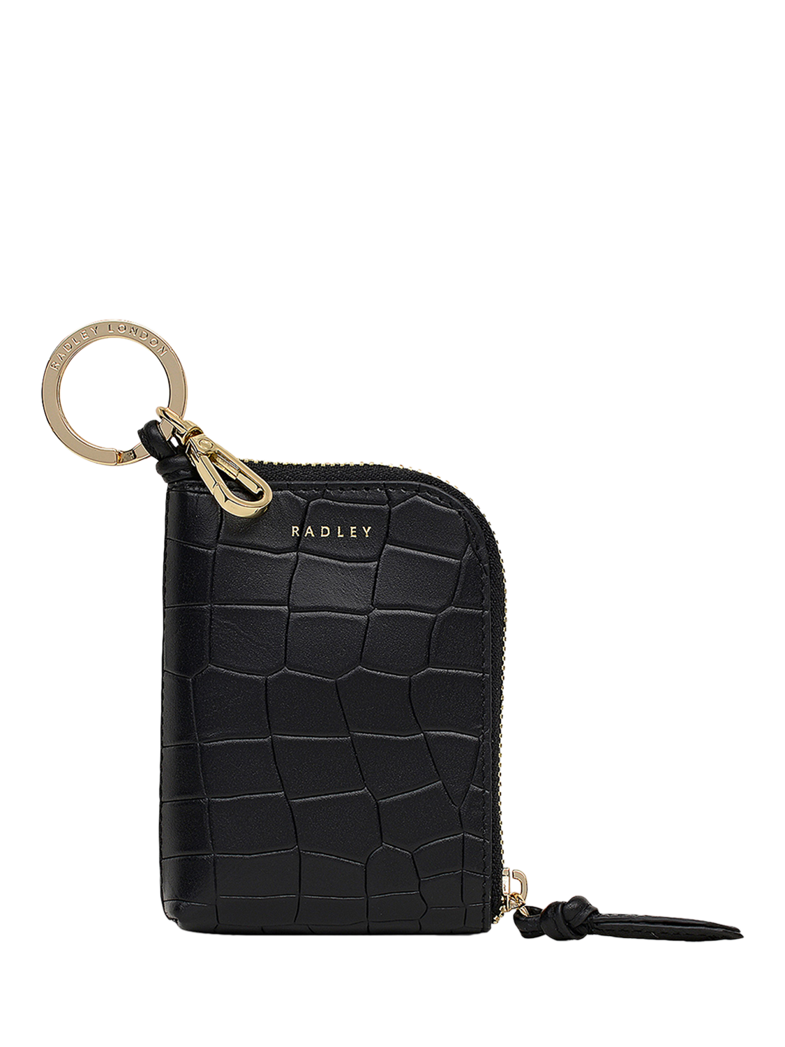 Product image 1 of 3, which shows Radley Golden Lane Small Bag Charm, Black