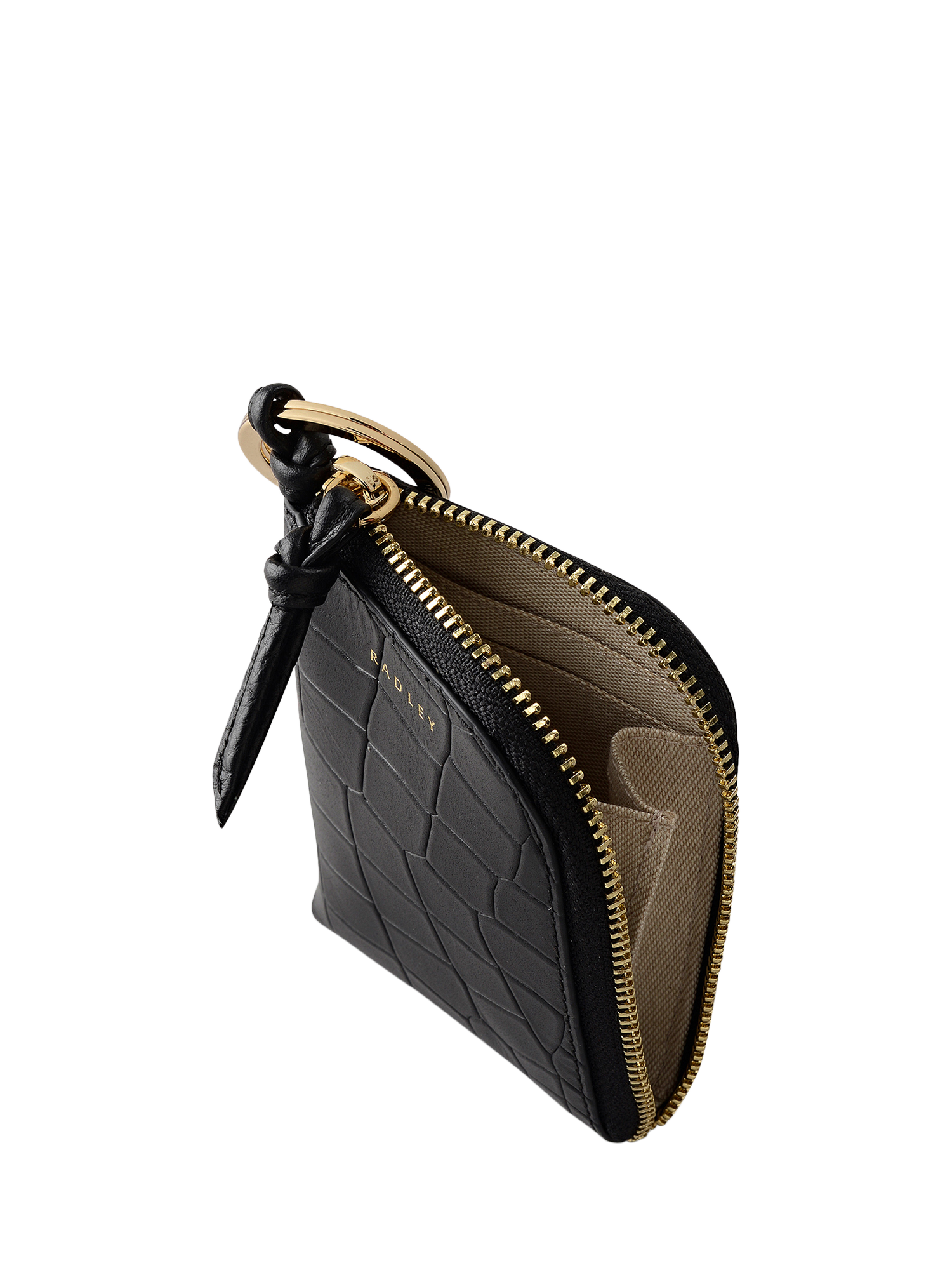 Product image 3 of 3, which shows Radley Golden Lane Small Bag Charm, Black