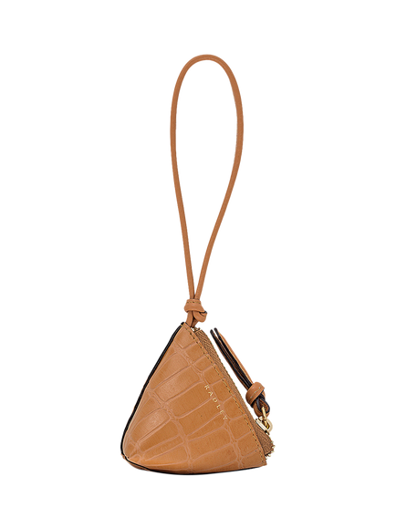 Radley Triangle Street Leather Bag Charm, Dark Butter, Dark Butter