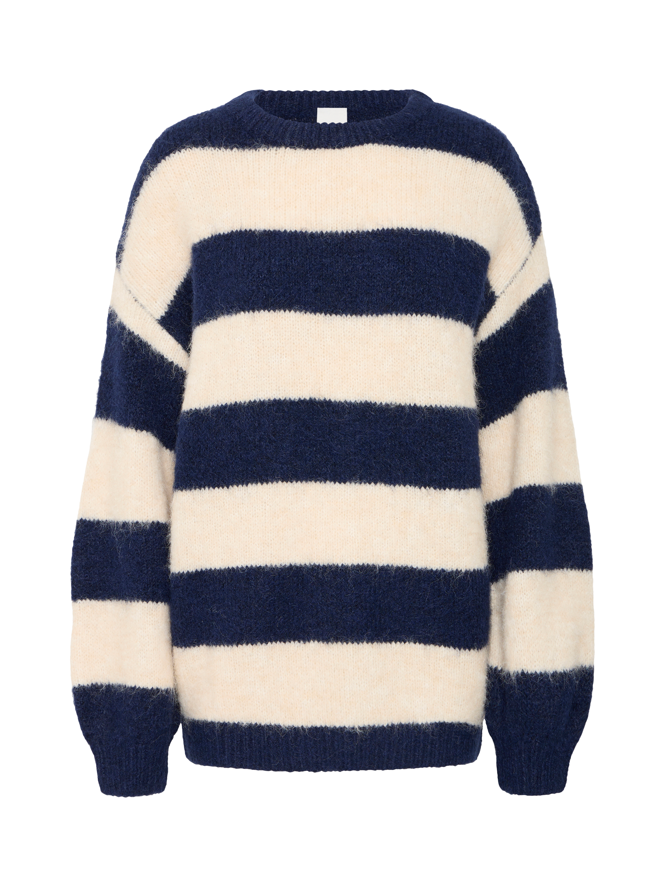 Product image 5 of 7, which shows ICHI Dayana Stripe Jumper, Patriot Blue, XS