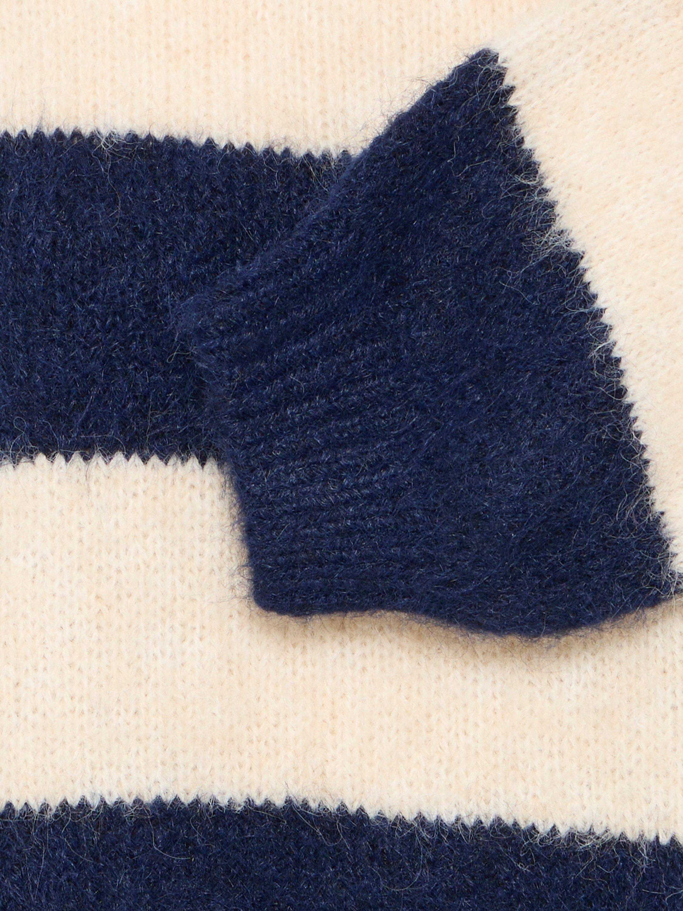 Product image 7 of 7, which shows ICHI Dayana Stripe Jumper, Patriot Blue, XS