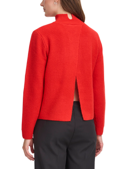 ICHI Ducie Long Sleeve Knit Jumper - view 2, Fiery Red