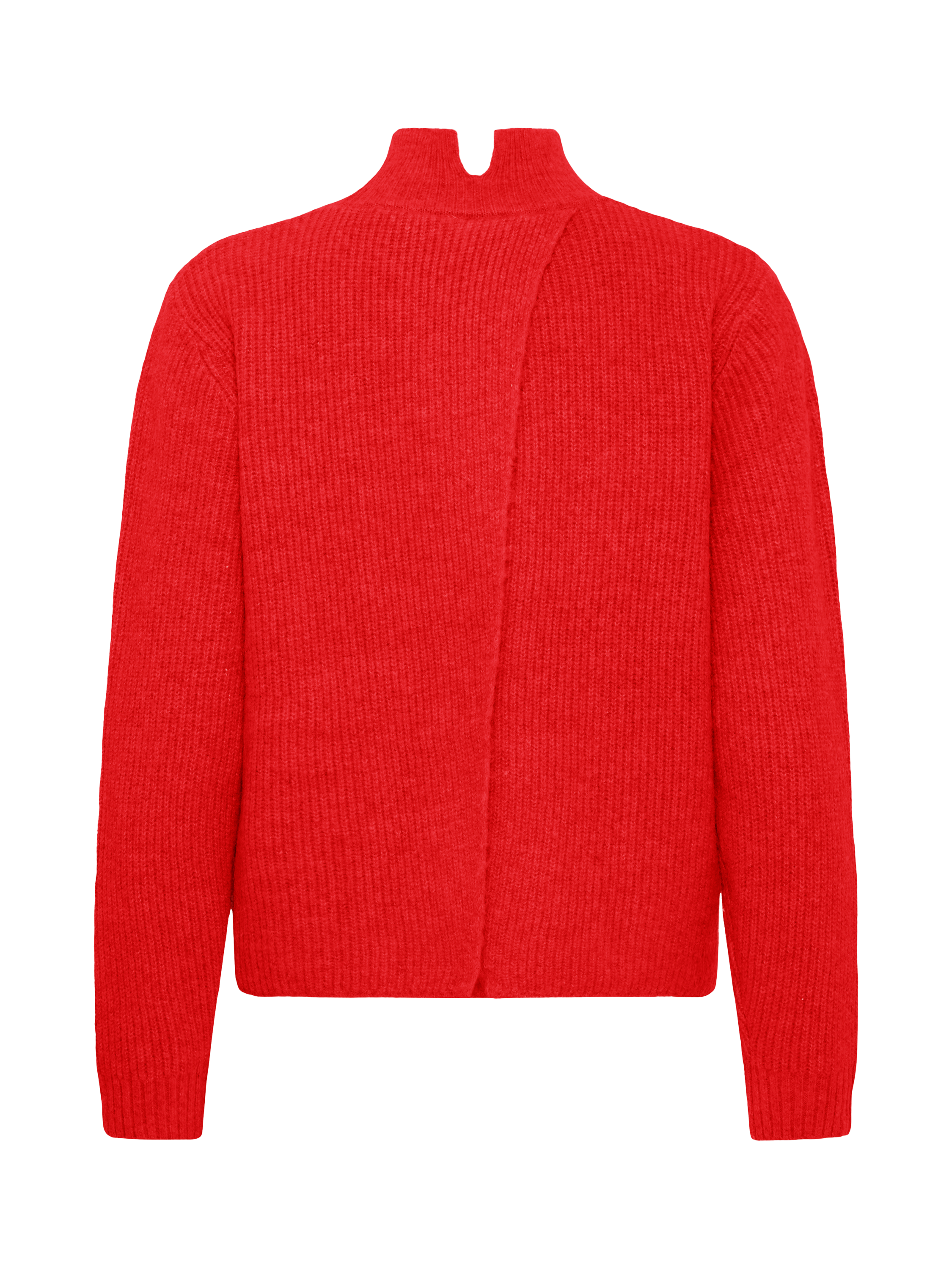 Product image 6 of 7, which shows ICHI Ducie Long Sleeve Knit Jumper, Fiery Red, S
