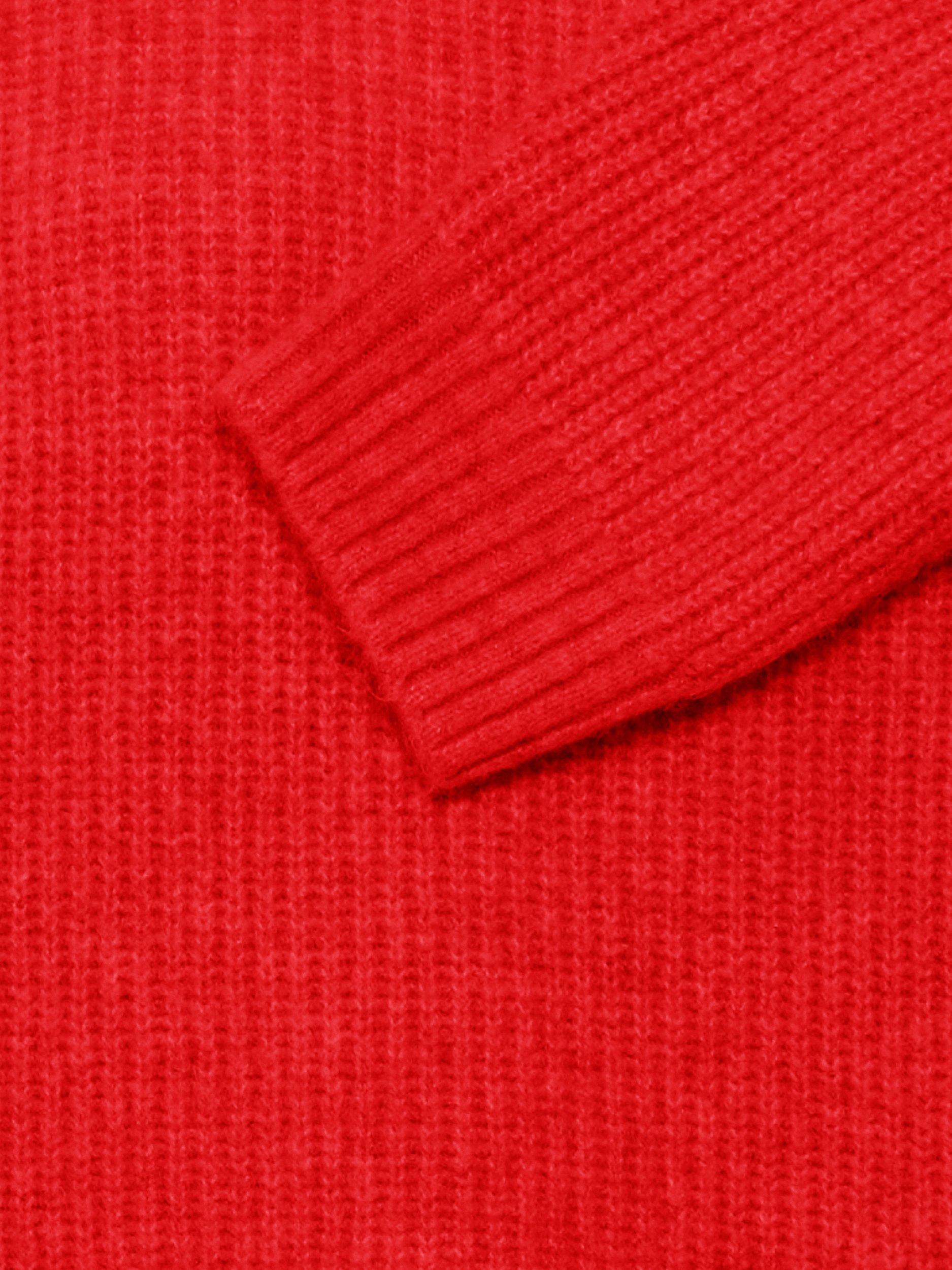 Product image 7 of 7, which shows ICHI Ducie Long Sleeve Knit Jumper, Fiery Red, S