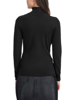 ICHI IHMAFA Slim-Fit Roll Neck Jumper - view 2, Black