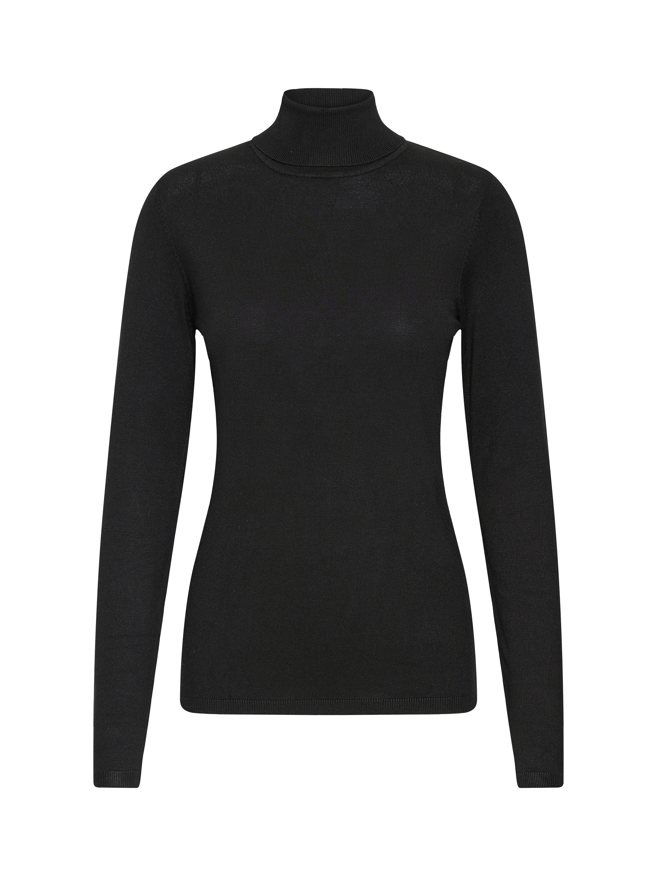 Product image 5 of 7, which shows ICHI IHMAFA Slim-Fit Roll Neck Jumper, Black, XS