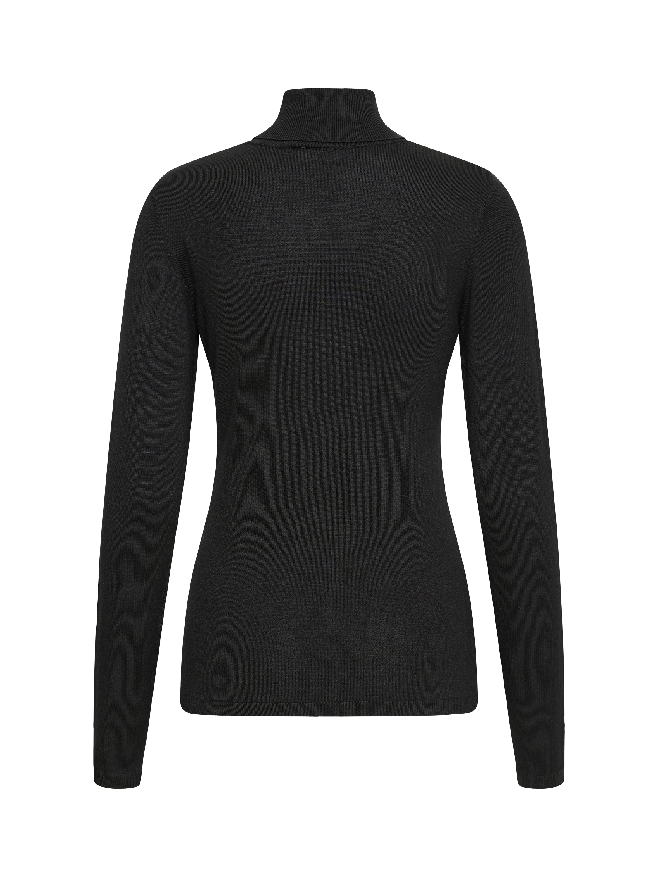 Product image 6 of 7, which shows ICHI IHMAFA Slim-Fit Roll Neck Jumper, Black, XS