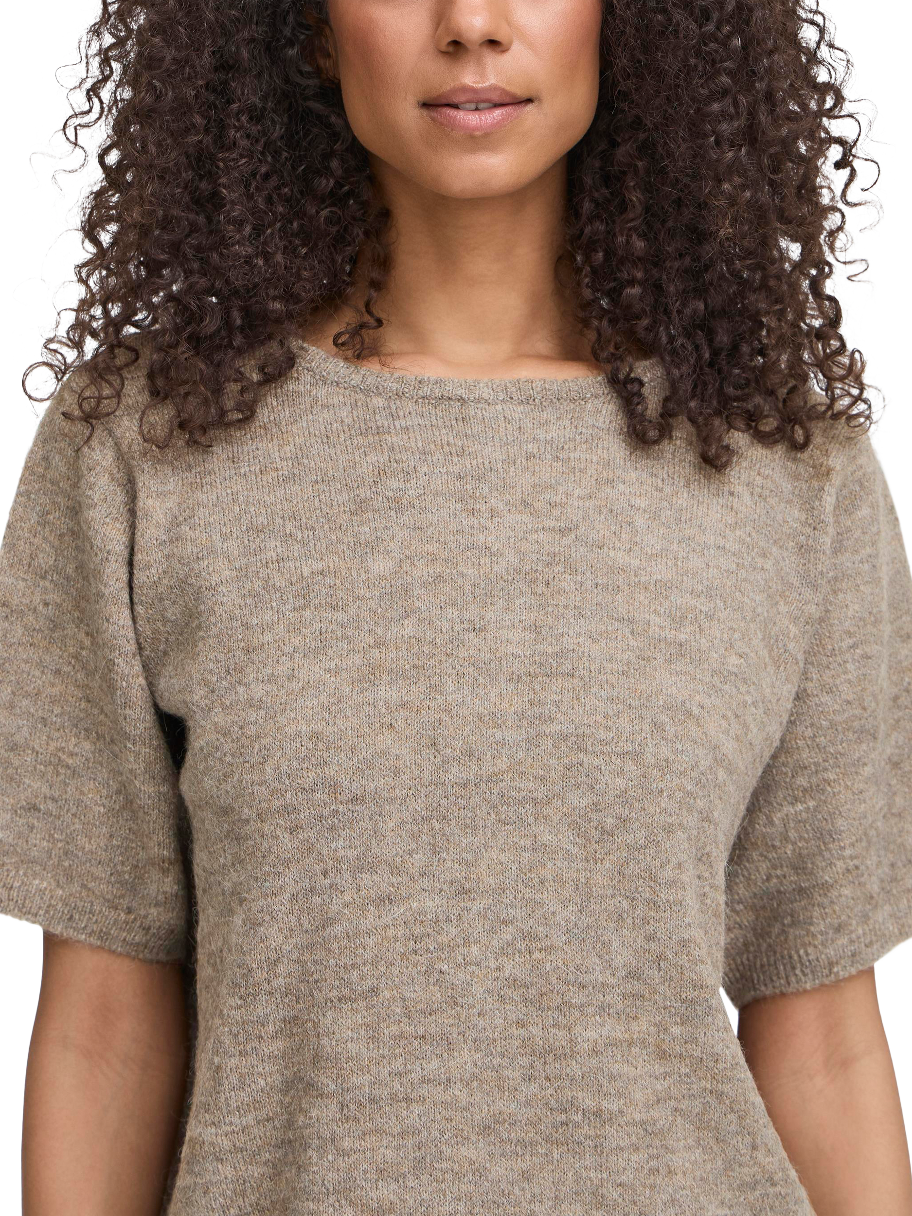 Product image 4 of 7, which shows ICHI Kamara Short Sleeve Jumper, Fungi, XS