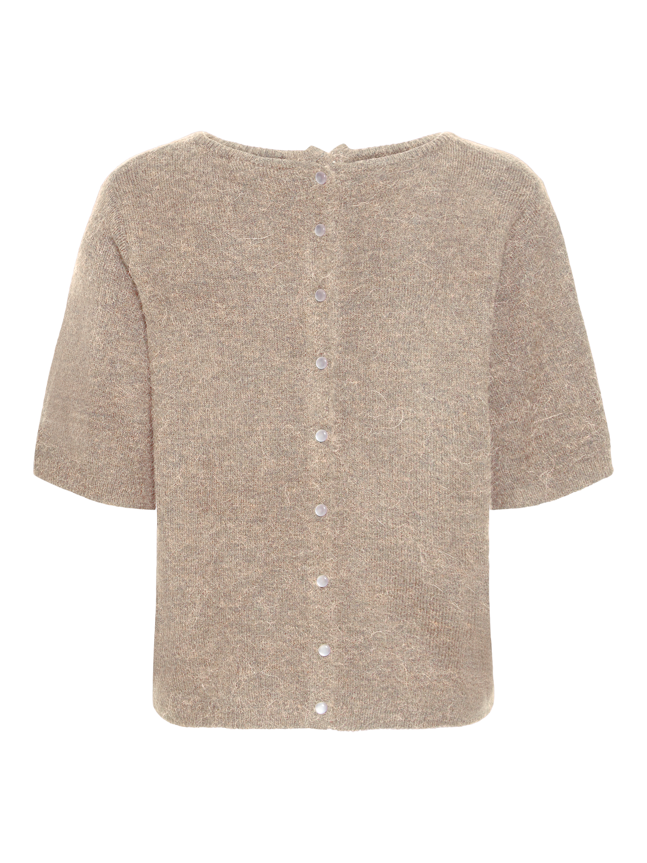 Product image 6 of 7, which shows ICHI Kamara Short Sleeve Jumper, Fungi, XS