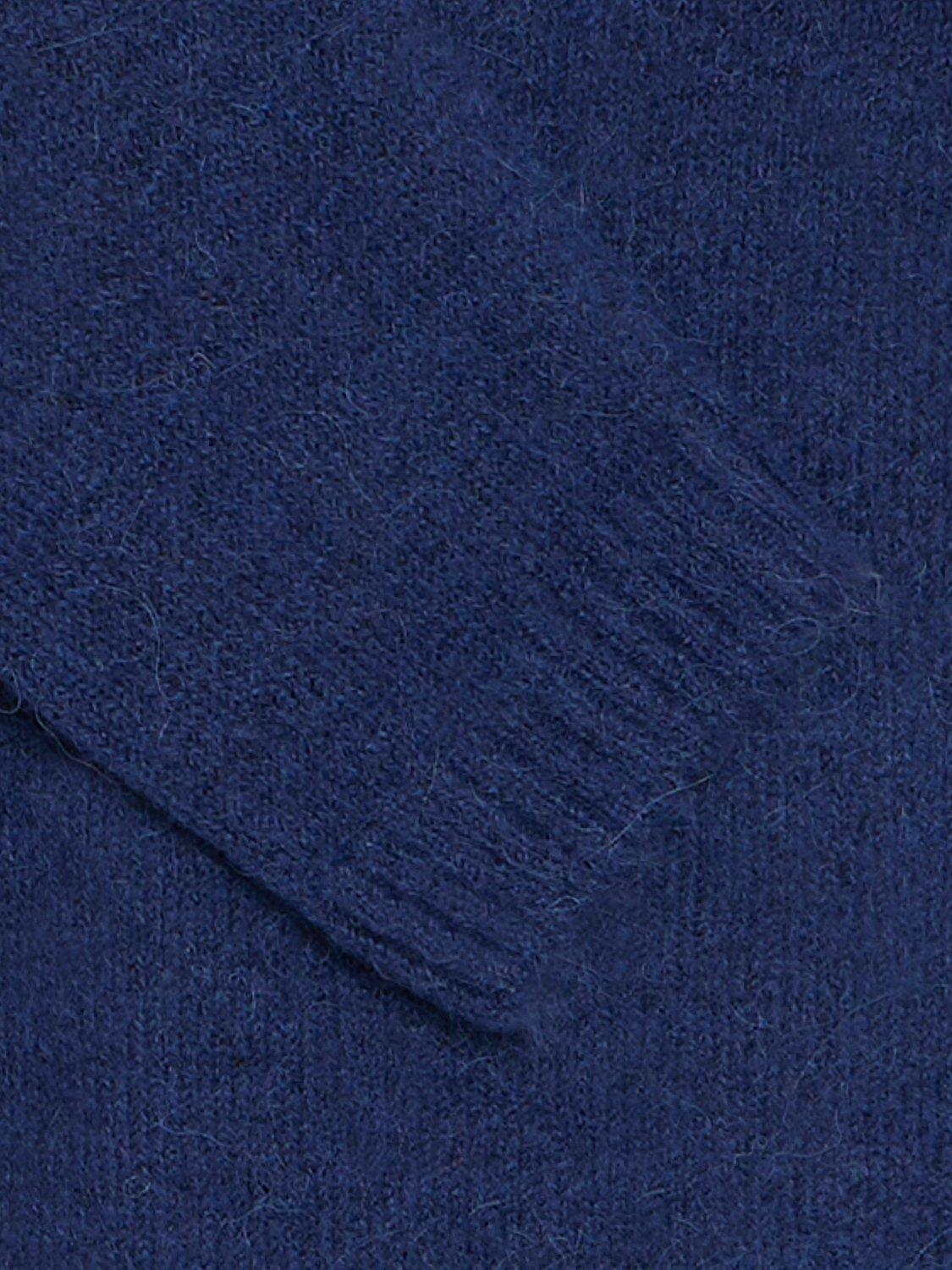 Product image 7 of 7, which shows ICHI Kamara Wool Blend Long Sleeve V-Neck Jumper, Patriot Blue, XS