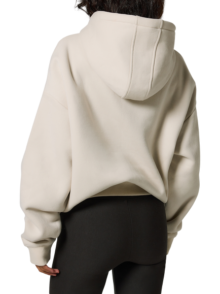Lovall Heavyweight Oversized Fleece Hoodie - view 2, Ecru