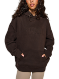 Lovall Heavyweight Oversized Fleece Hoodie, Espresso Brown