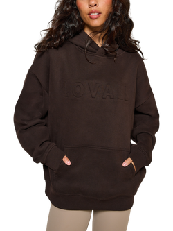 Lovall Heavyweight Oversized Fleece Hoodie, Espresso Brown