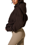 Lovall Heavyweight Oversized Fleece Hoodie, Espresso Brown