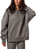 Lovall Oversized 1/4 Zip Sweatshirt, Slate Green