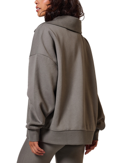 Lovall Oversized 1/4 Zip Sweatshirt - view 2, Slate Green