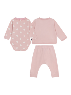 Petit Bateau Baby Cotton 3-Piece Outfit Set, Joli - view 2, Joli