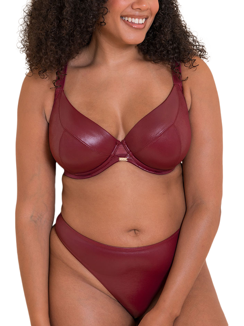 Product image 4 of 7, which shows Curvy Kate Lush Thong, Oxblood, XXL