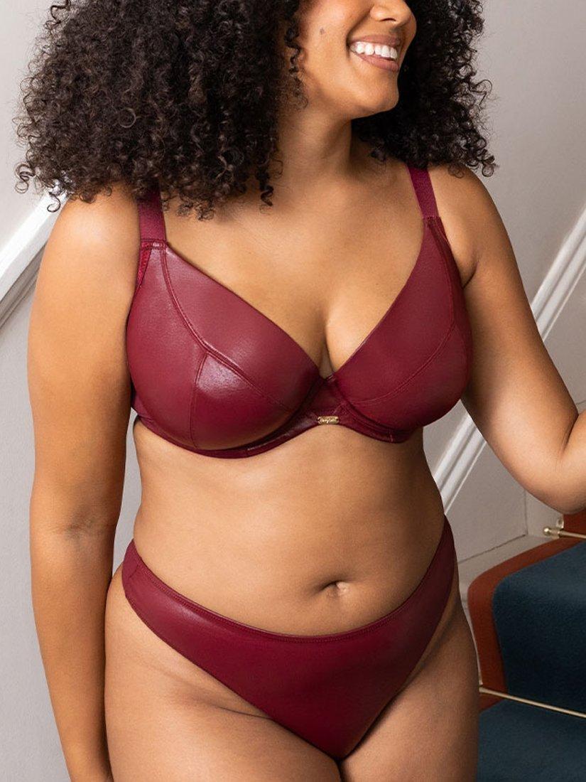 Product image 6 of 7, which shows Curvy Kate Lush Thong, Oxblood, XXL