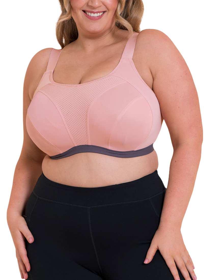 Product image 3 of 8, which shows Curvy Kate Everymove Sports Bra, Blush/Charcoal, 30F