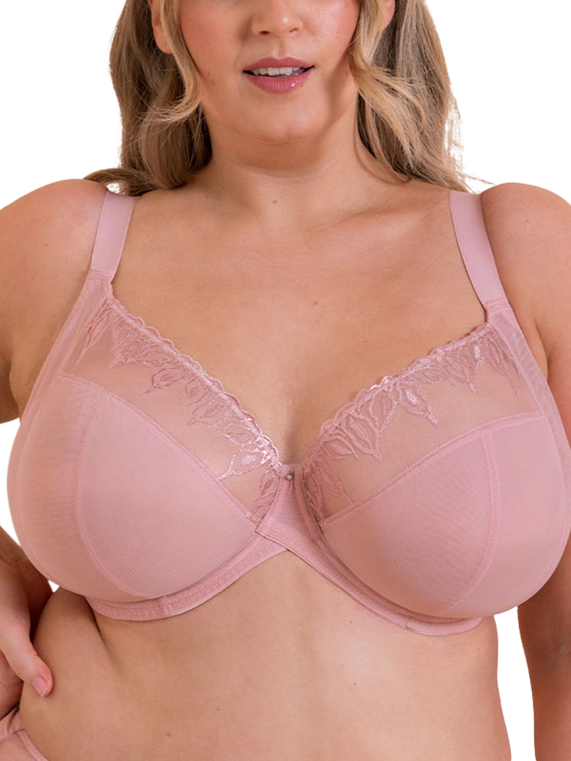 Product image 1 of 9, which shows Curvy Kate Flare Plunge Multiway Bra, Rose Sparkle, 44FF